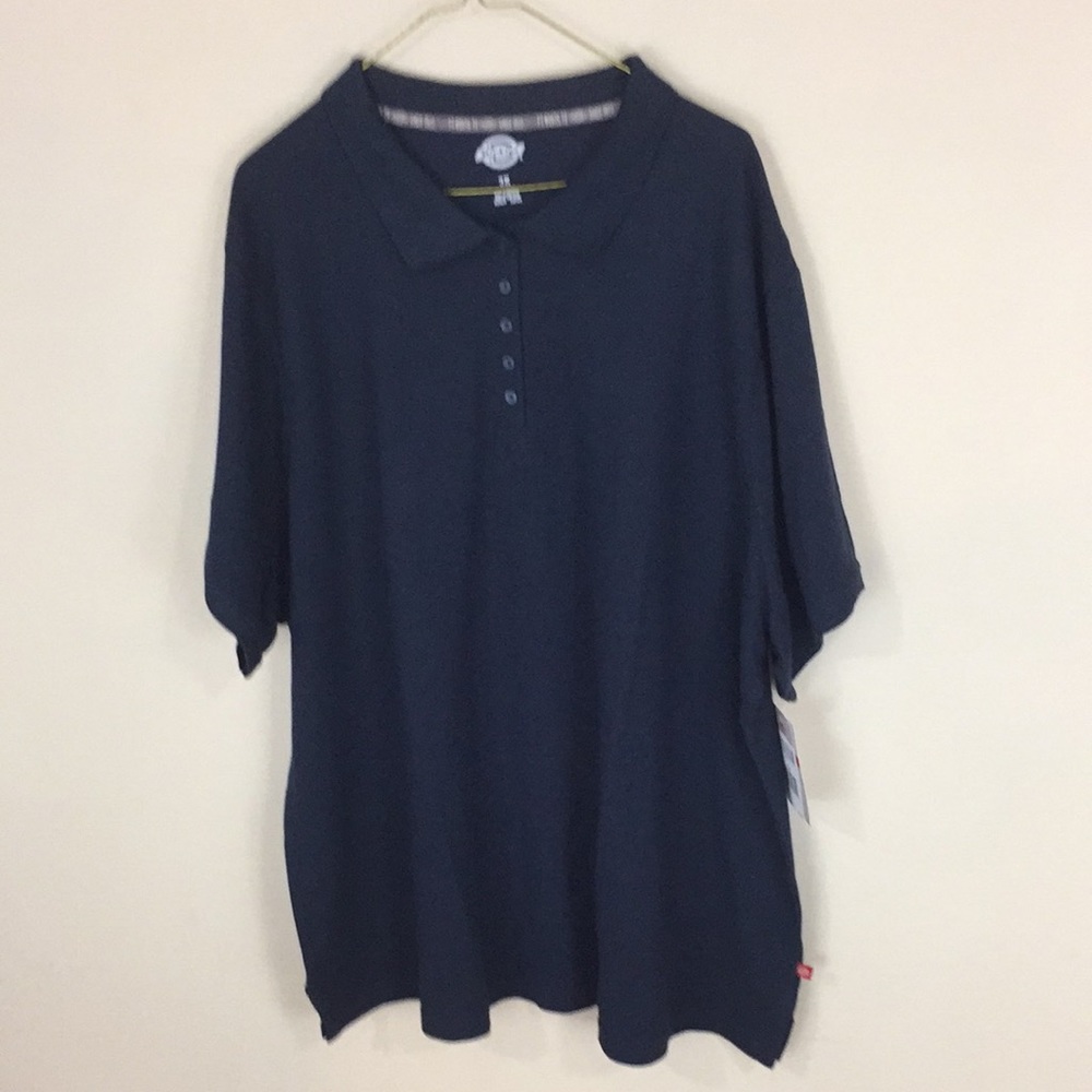 Dickies Signature Classic Fit Navy Cotton Polo Shirt Plus Size 3X NWT